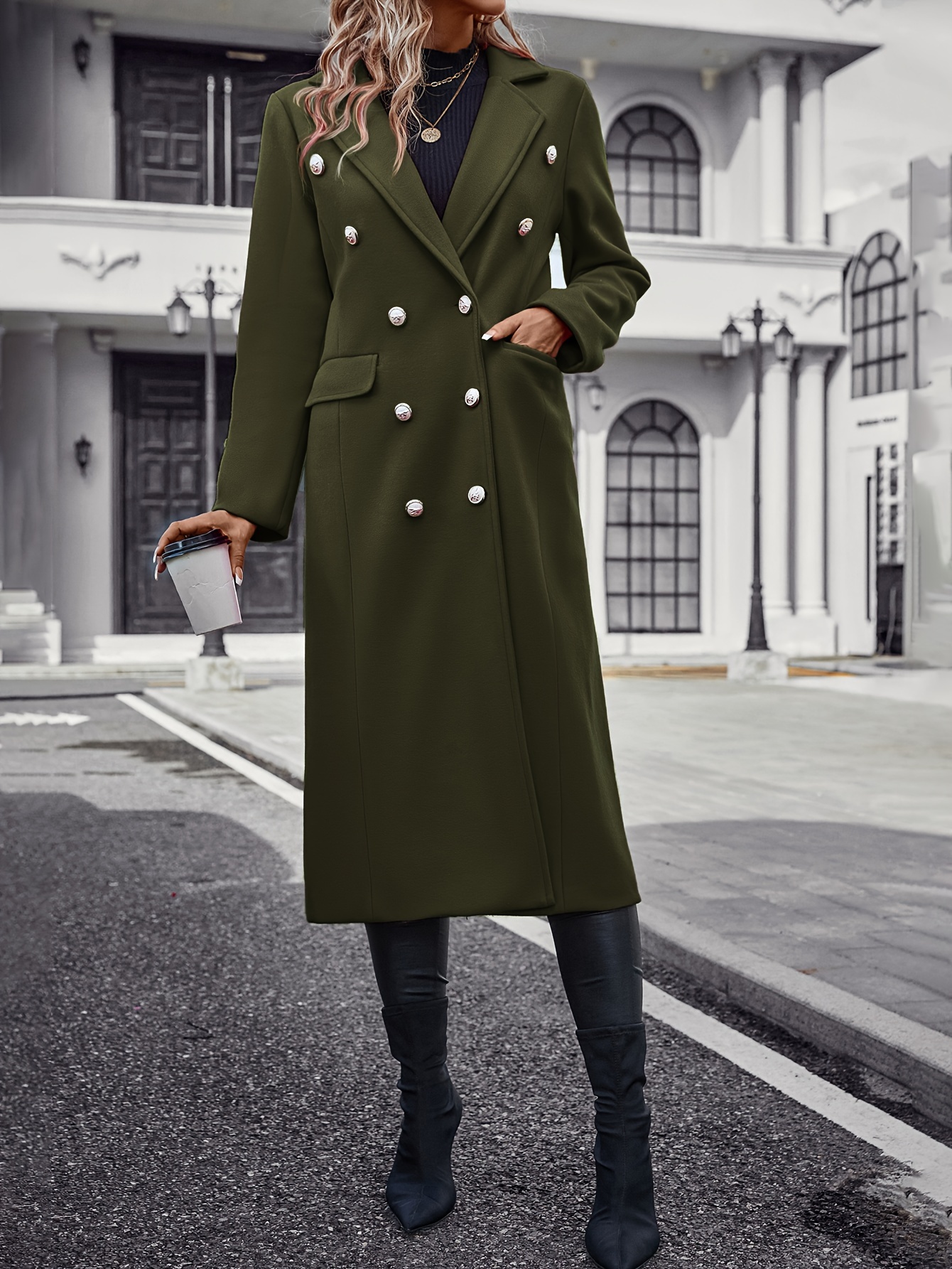Manteau Trench Femme Long Léger - Coupe Loose, Bouton Unique, Capuche, Pour Printemps/automne