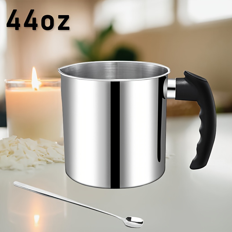 Candle Making Pouring Pot, 20oz Wax Melting Pot,304Stainless Steel Candle  Making Pitcher With Heat-Resistant Handle And Dripless Pouring Spout Design