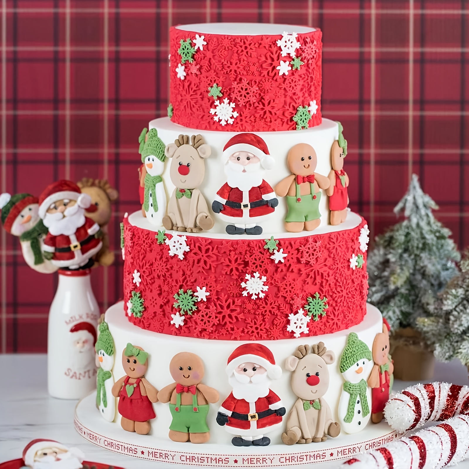 Santa Claus Cake Silicone Mould Handmade Soap Chocolate Candy Making Mould  Christmas Cake Molds