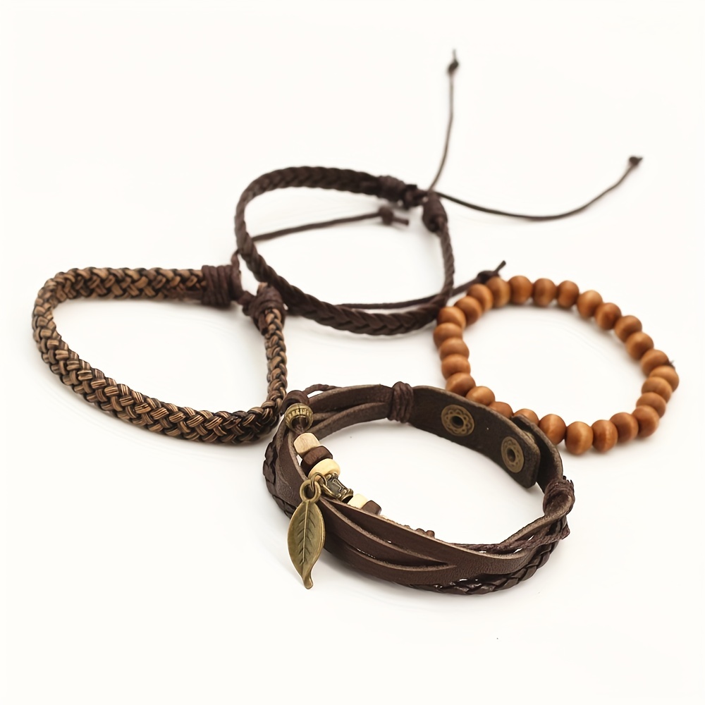 Men's Adjustable Leather Bracelet