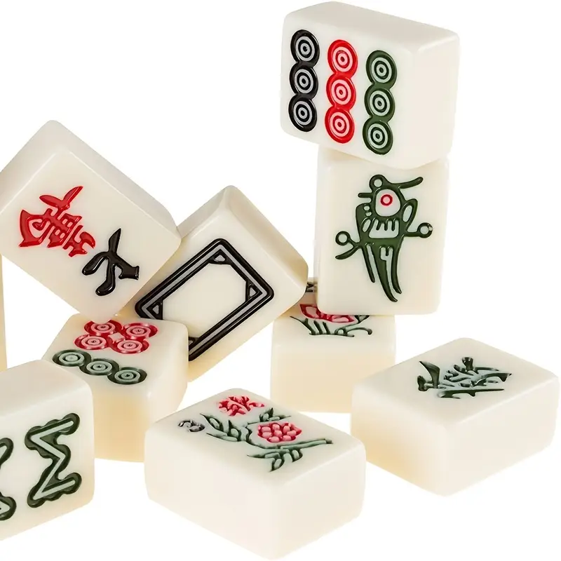 The Perfect Gift: Mini Chinese Mahjong Game Set With 146 Tiles, Dice, &  Portable Storage Case - For Adults & Families!