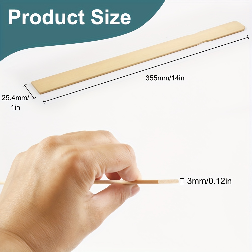 HOZEON 200 PCS 14 Inches Paint Sticks, Premium Grade Paint Stir Sticks,  Strong and Durable Paint Stirrers for Paint Mixing, Chemical Stirring, Wood