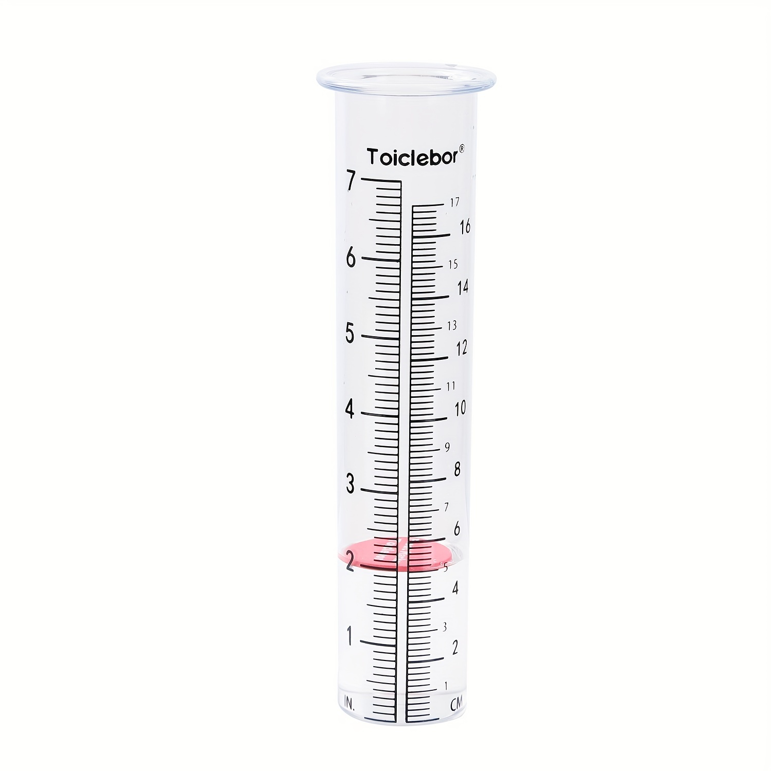 

1pc Rain Gauge Replacement Tube, 7" Capacity With Red Float Marker