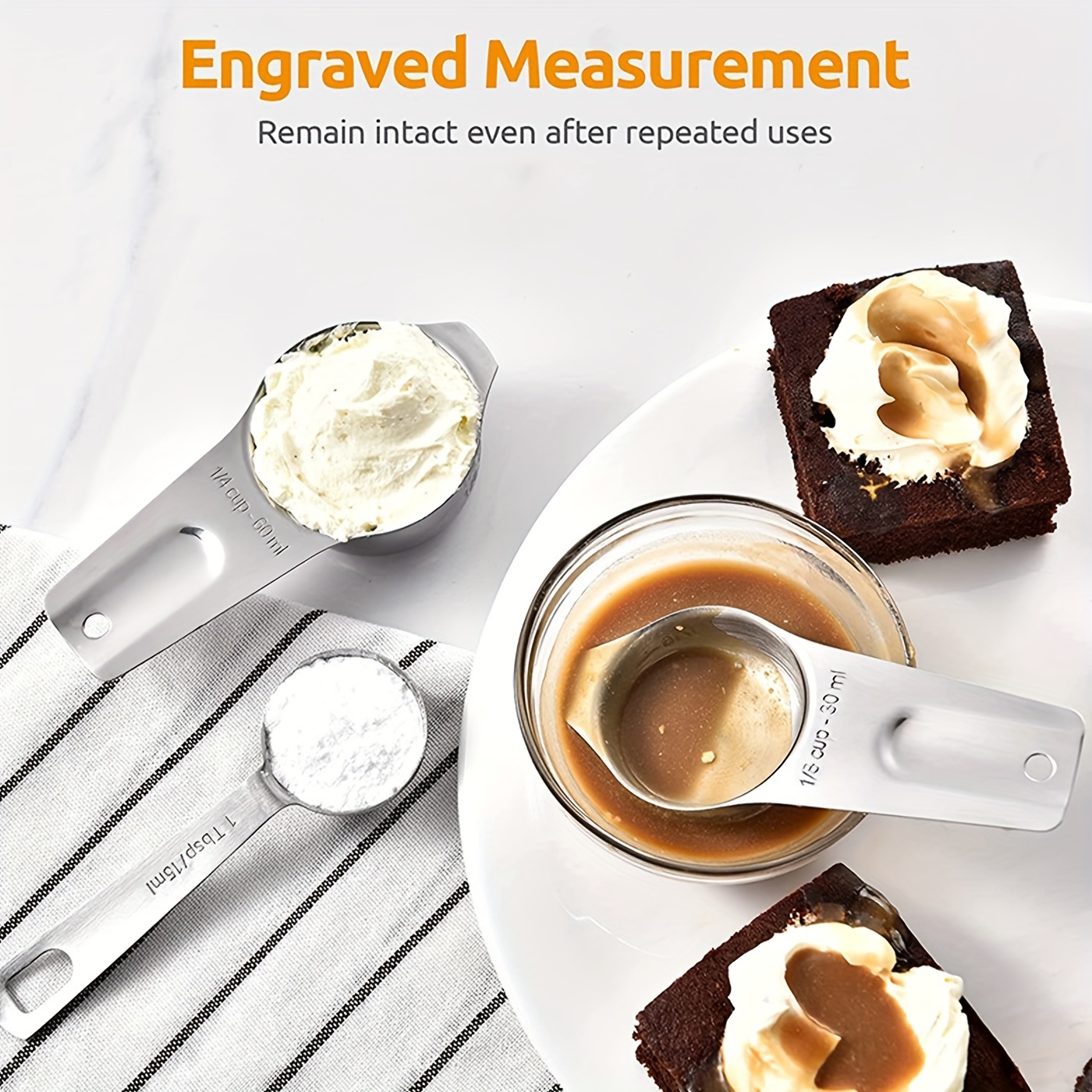 20PCS Measuring Cups Measuring Spoons Set Food-Grade Stainless Steel  Measure Cup
