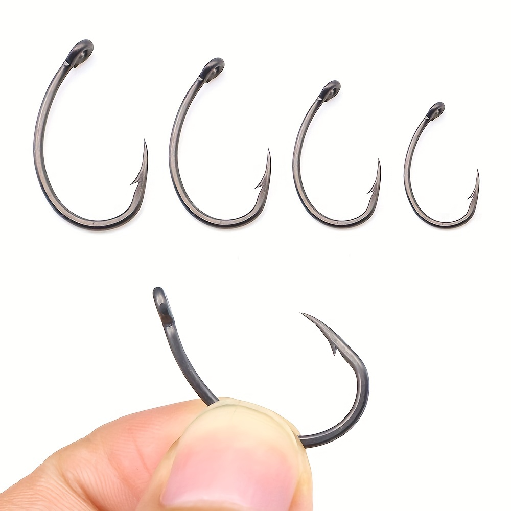 High Carbon Stainless Steel Barbed Carp Fishing Hooks - Temu
