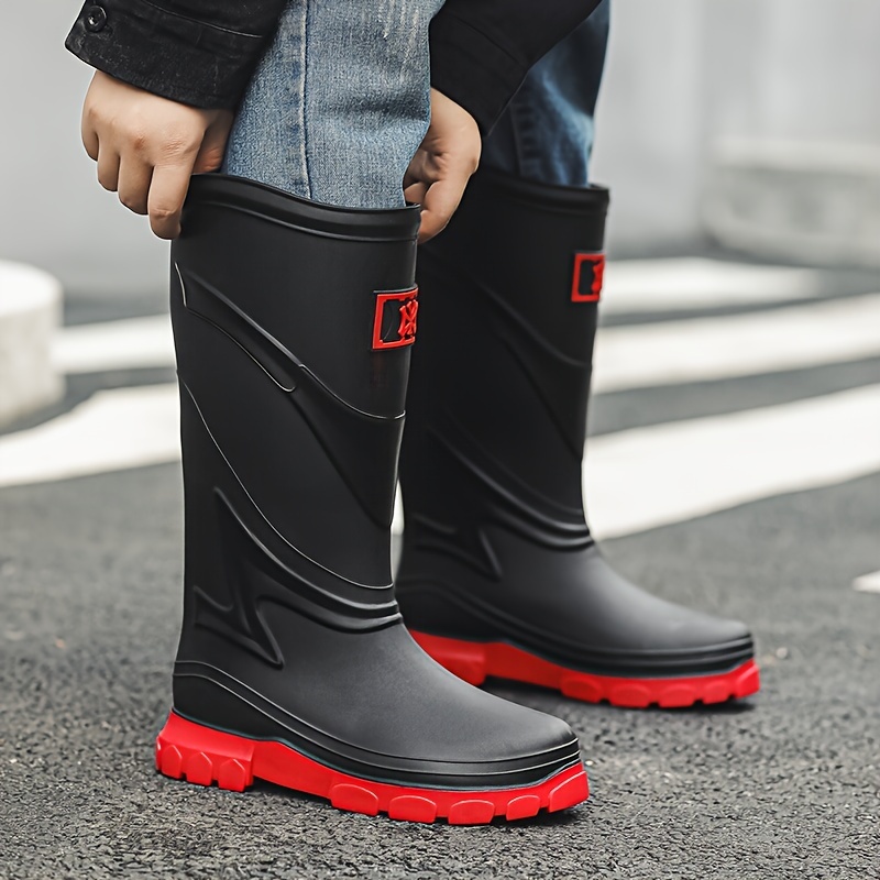 Jwl-outdoor Men Rain Shoes Waterproof Durable Rubber Shoes Rain Boots  Non-slip Fishing Shoes Wear-resisting Water Shoes Light