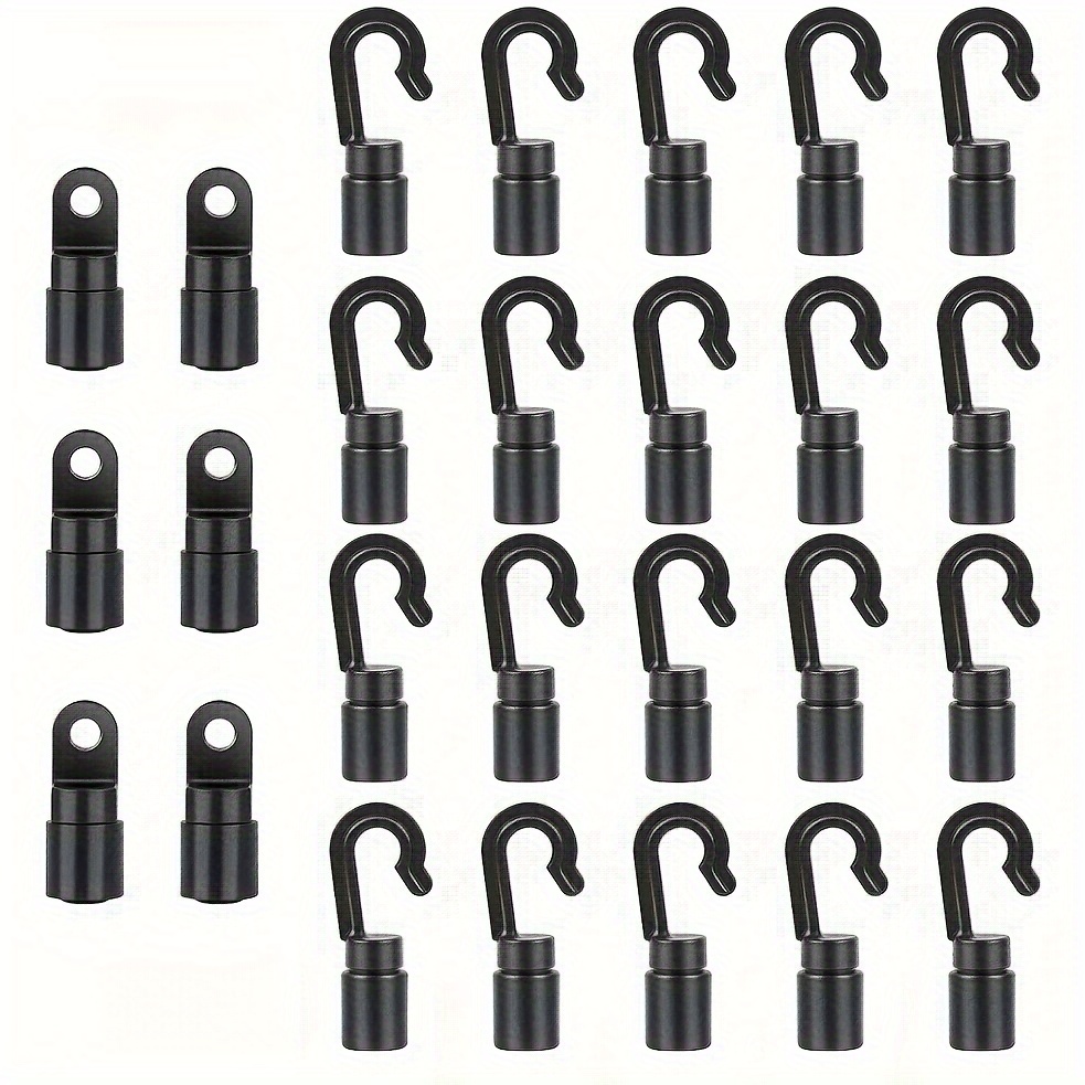26 Pcs Bungee Shock Cord Hook For 1 4 Inch Cord Rope Tabbed S Open
