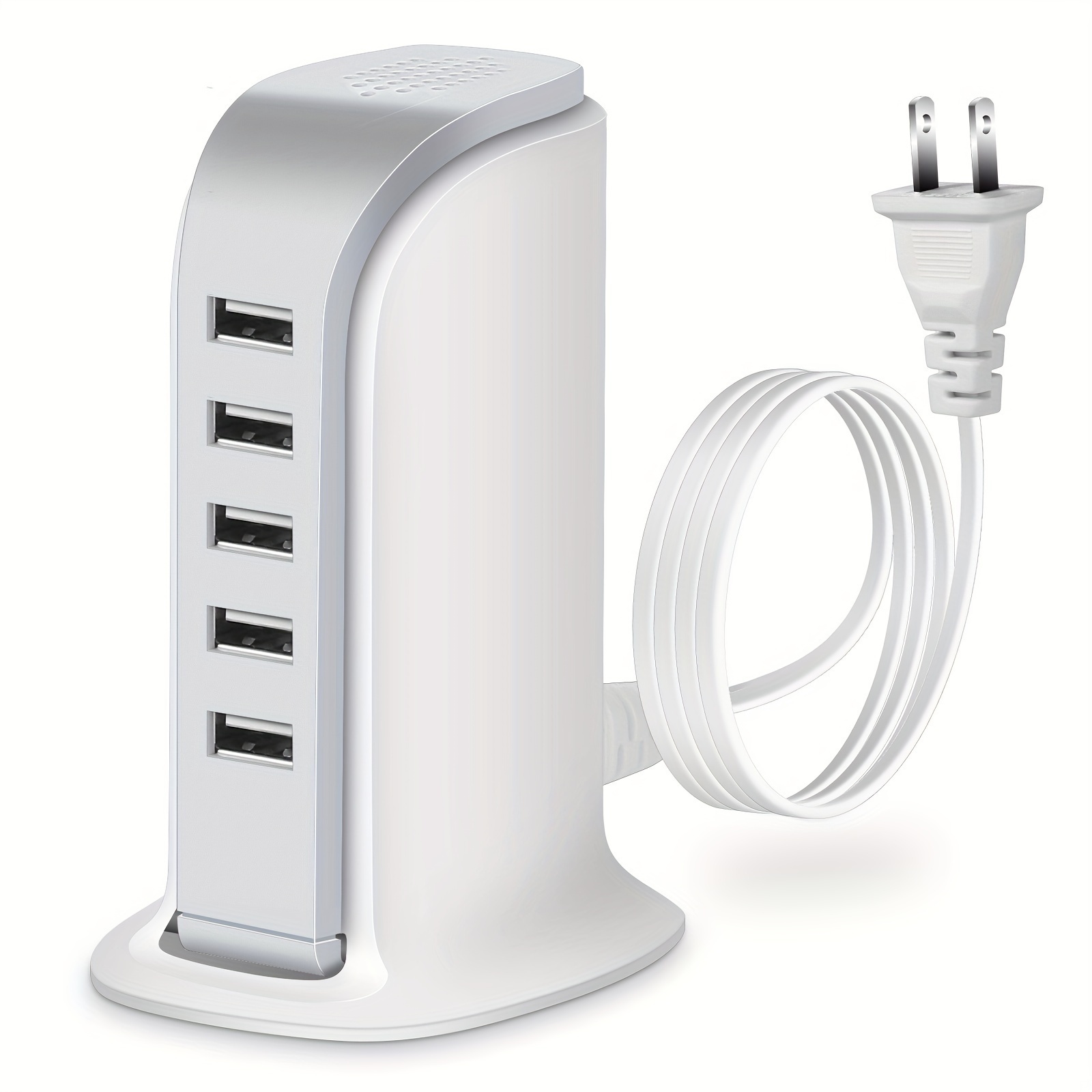 

5-port Usb Charging Station: Super-fast Charging For Iphone, Ipad, Kindle & More!