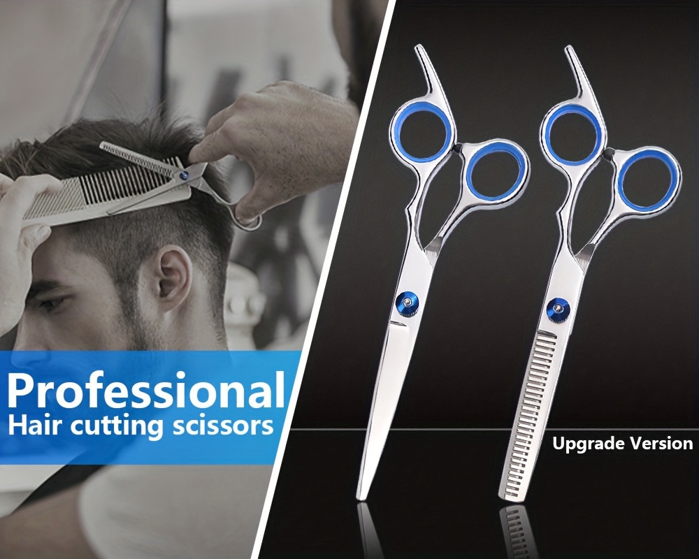 Hair Cutting Scissors Set Thinning Shears Set Texturizing Blending  Hairdressing Shear Haircut Salon Barber Scissor Kit Professional Shears for  Stylist, Men, Women 2pcs 6.5 Inch 