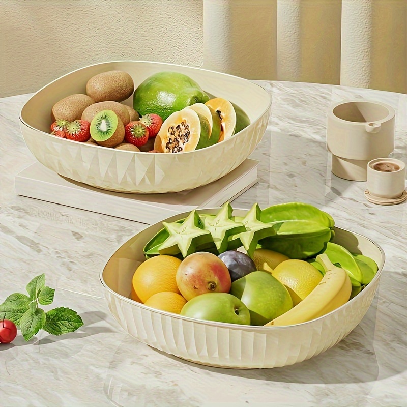 Light Luxury Plastic Fruit Bowls - Perfect For Home Living Room, Dry Fruit,  Candy, And Snacks - Simple Style - Kitchen Supplies And Table Decor - Temu  Philippines