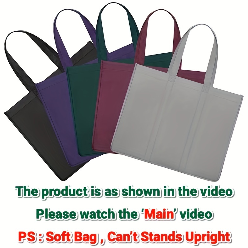 Reusable Grocery Shopping Bags Foldable Tote Eco Friendly 16x10x13in