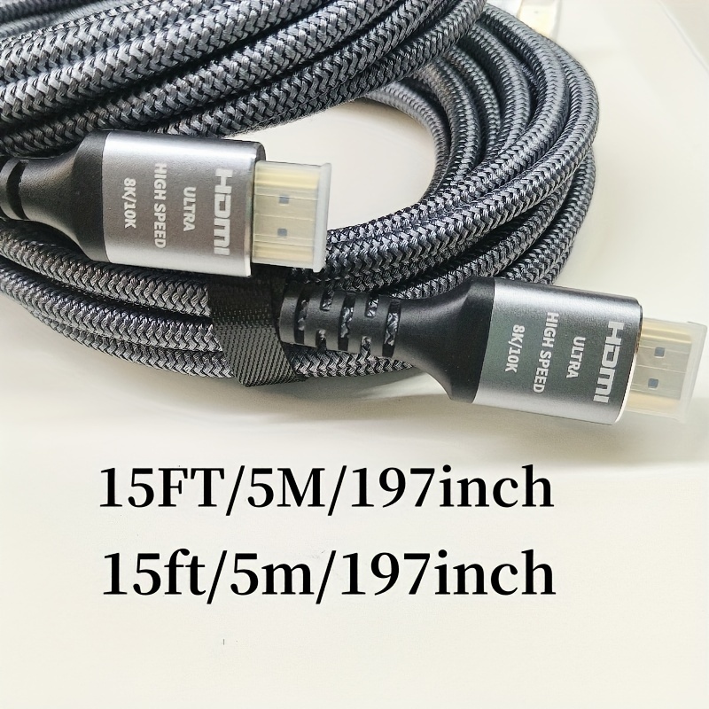 Silver 8K Ultra High Speed HDMI 2.1 cable – 8K@60Hz, licensed