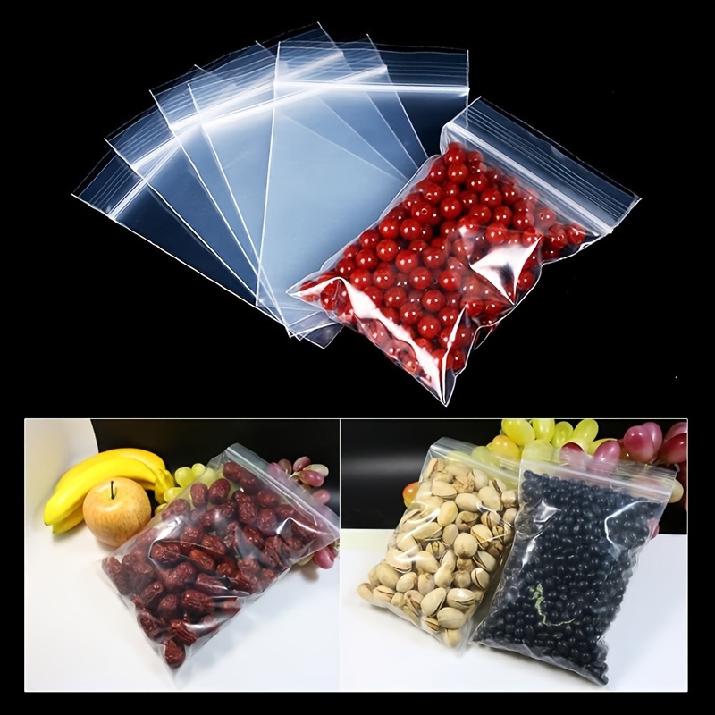 4 Large Sizes Clear Resealable Zipper Storage Bags 2 - Temu