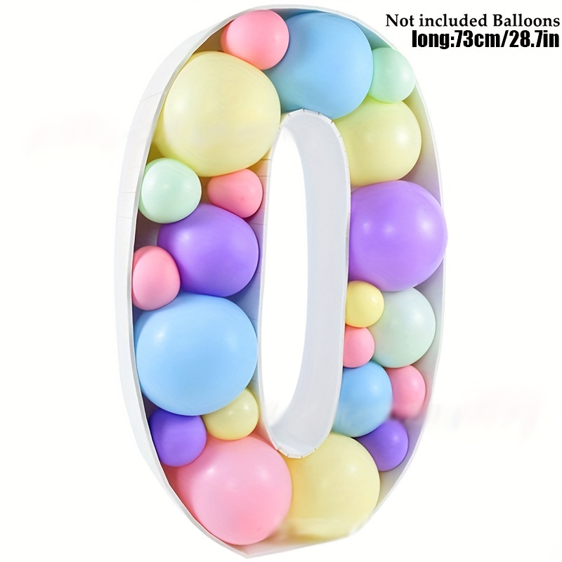 Super Easy Assembly 3FT Large Marquee Numbers - Number 3 Balloon Frame -  Mosaic Numbers For Balloons - Ideal Large Cardboard Numbers For Birthday