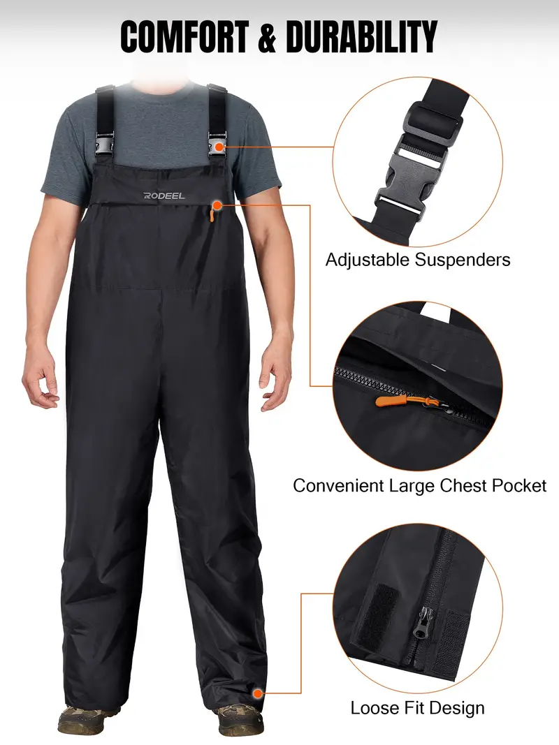 Men's Waterproof Adjustable Strap Outdoor Pants Suspenders - Temu