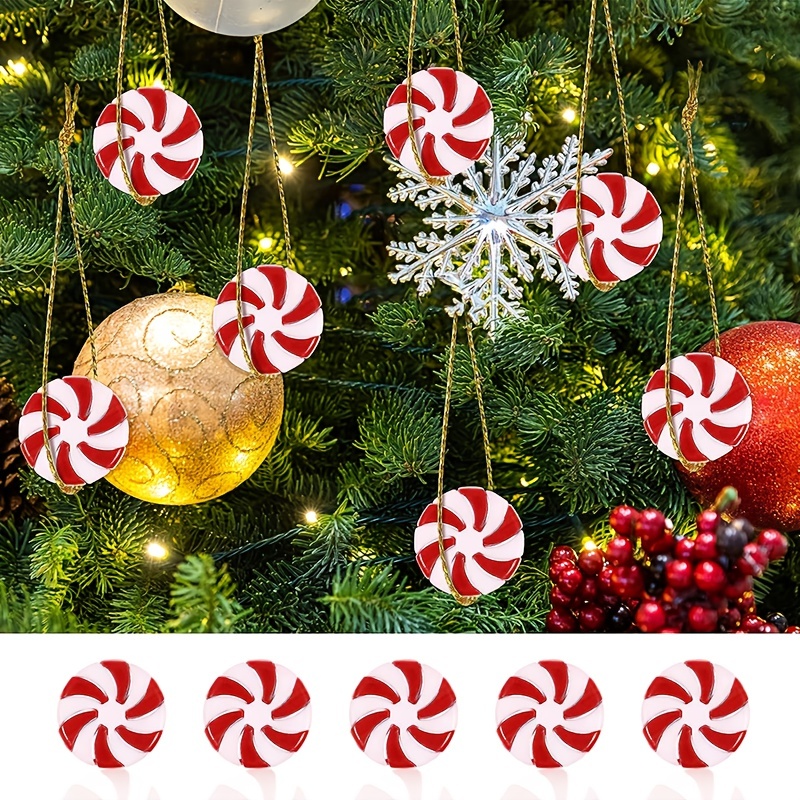 1 Pièce, Décoration D'arbre De Noël En Argile Douce, Canne En