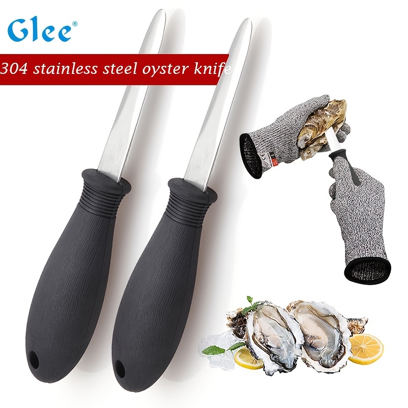 Oyster Shucking Knife with Cut Resistant Gloves, Oyster Knife Set