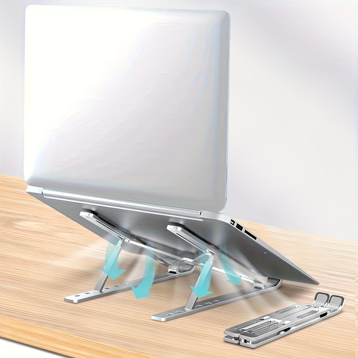 Multimedia Shopping - Supporto PC Portatile, Porta PC Pieghevole, Laptop  Stand con 6 Tipi di Angoli Regolabili, Alluminio