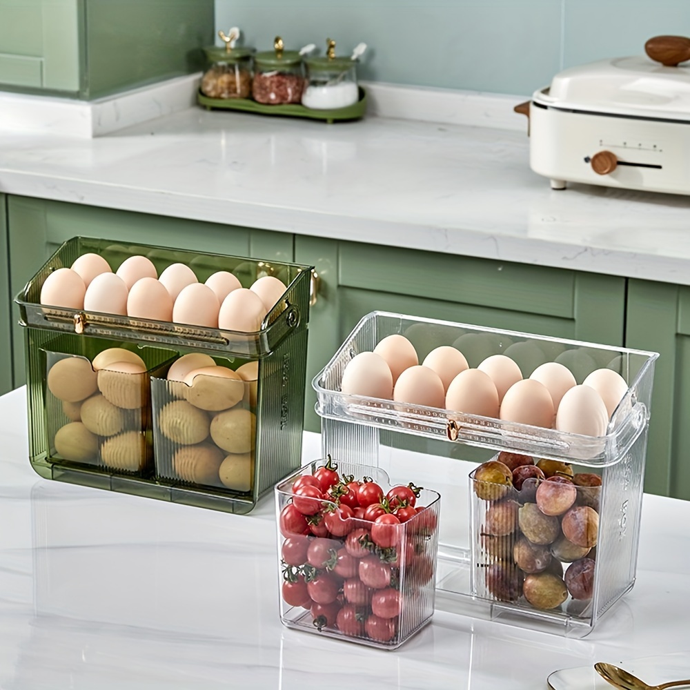 Egg Holder For Refrigerator, Snap On Egg Container For Refrigerator, Mini  Fridge Drawer Organizer Pull Out Egg Tray, Adjustable Fridge Storage  Containers, Kitchen Accessories - Temu