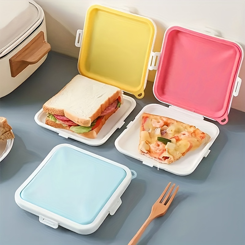 2pcs Lunch Box Set Microwavable Bento Box Kids School Food Box Sandwich  Snack Bread Box Food Storage Container With Compartment - Lunch Box -  AliExpress