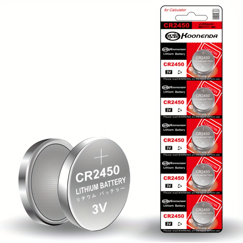 Biltron 🟢 62PCR2450 (Pila botón litio (no recargable) ,3 V, CR2450, 24,5 x  5 mm)