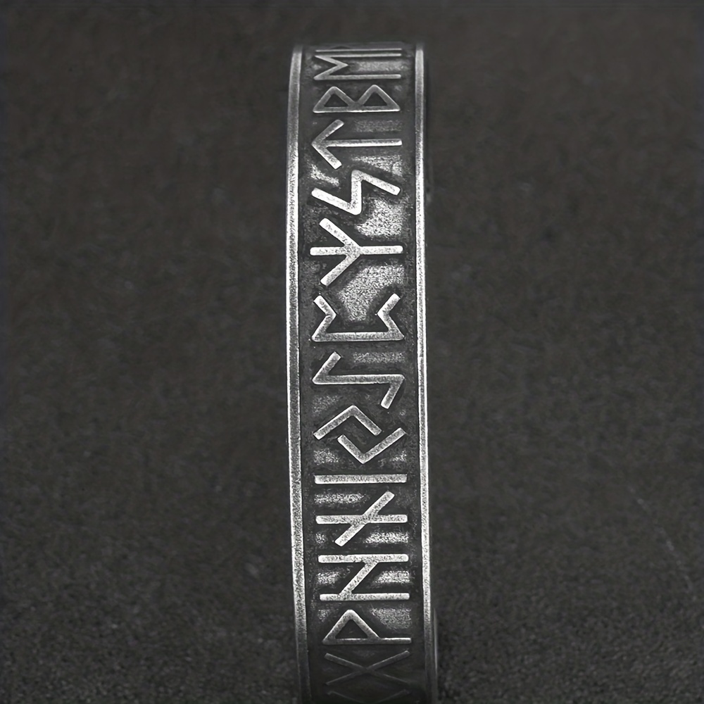 Men's Titanium Steel Bangle, Retro Open Bangle Gift