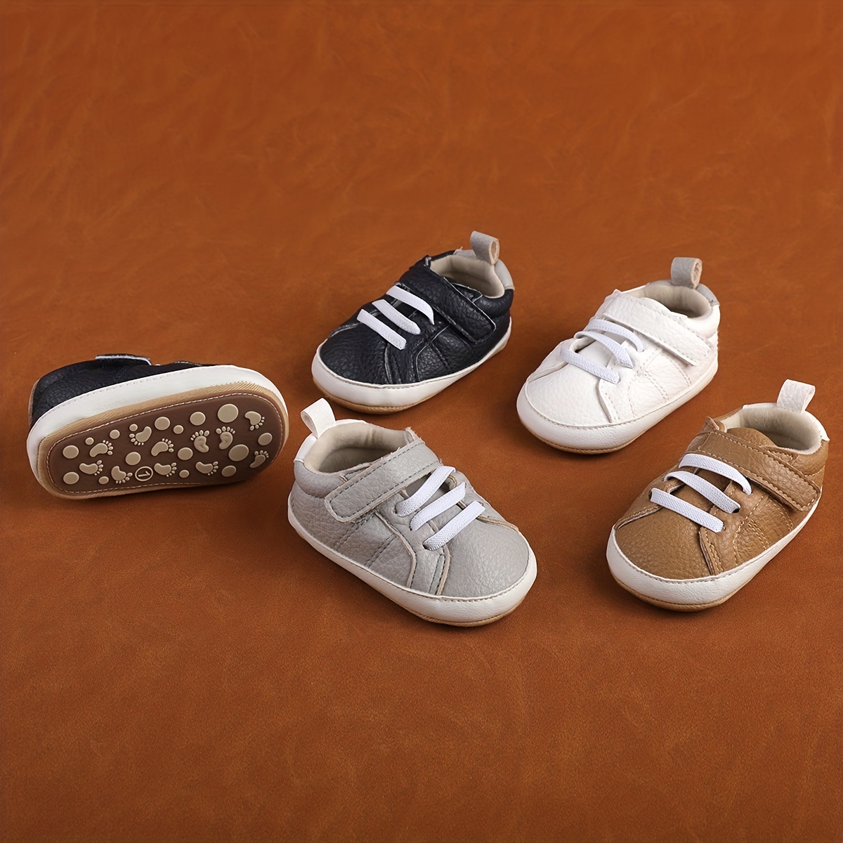 Zapatillas de deporte para niños y niñas, suela plana, color sólido,  cómodas (blanco, 6-7 años para niños pequeños)