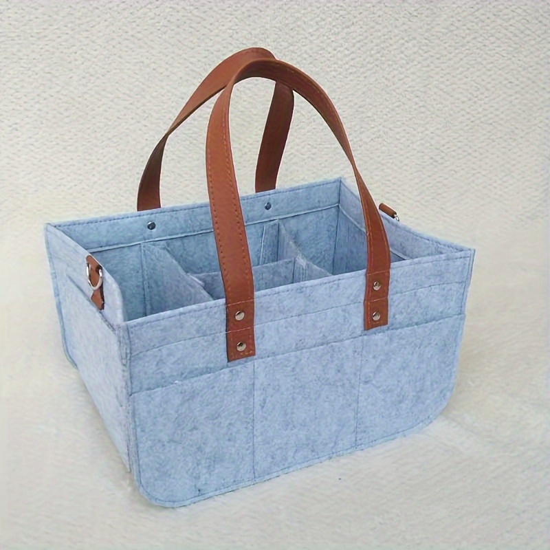Organizador de pañales para bebé, cesta organizadora de pañales portátil,  bolso de pañales con compartimento reemplazable, cesta organizadora para beb