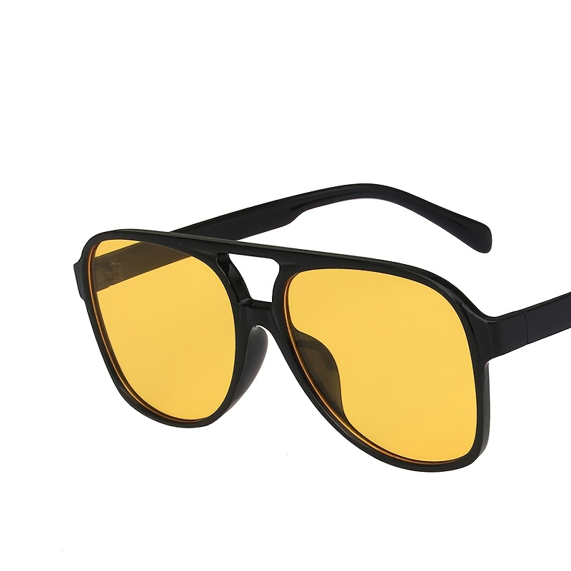 JIM HALO Gafas de sol polarizadas retro para hombre y mujer, gafas de  conducción cuadradas con parte superior plana