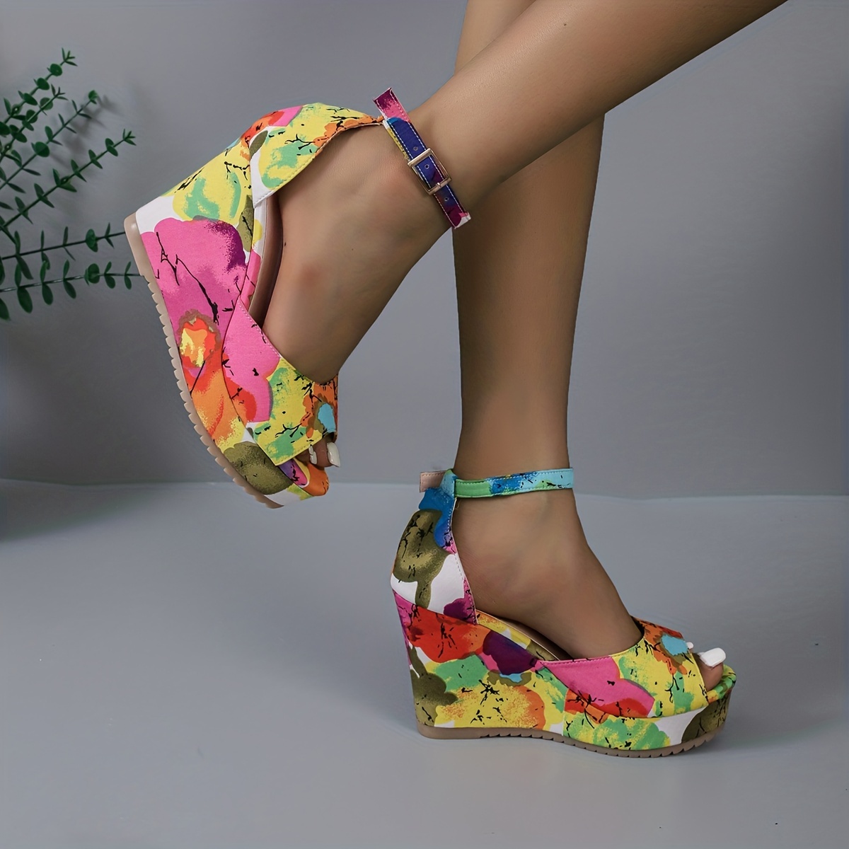 Women Summer Wedge Sandals Female Floral Bowknot Platform Bohemia High Heel  Sandals Fashion Ankle Strap Open Toe Ladies Shoes Ankle Strap Platform Wedge  Shoes : : Clothing, Shoes & Accessories