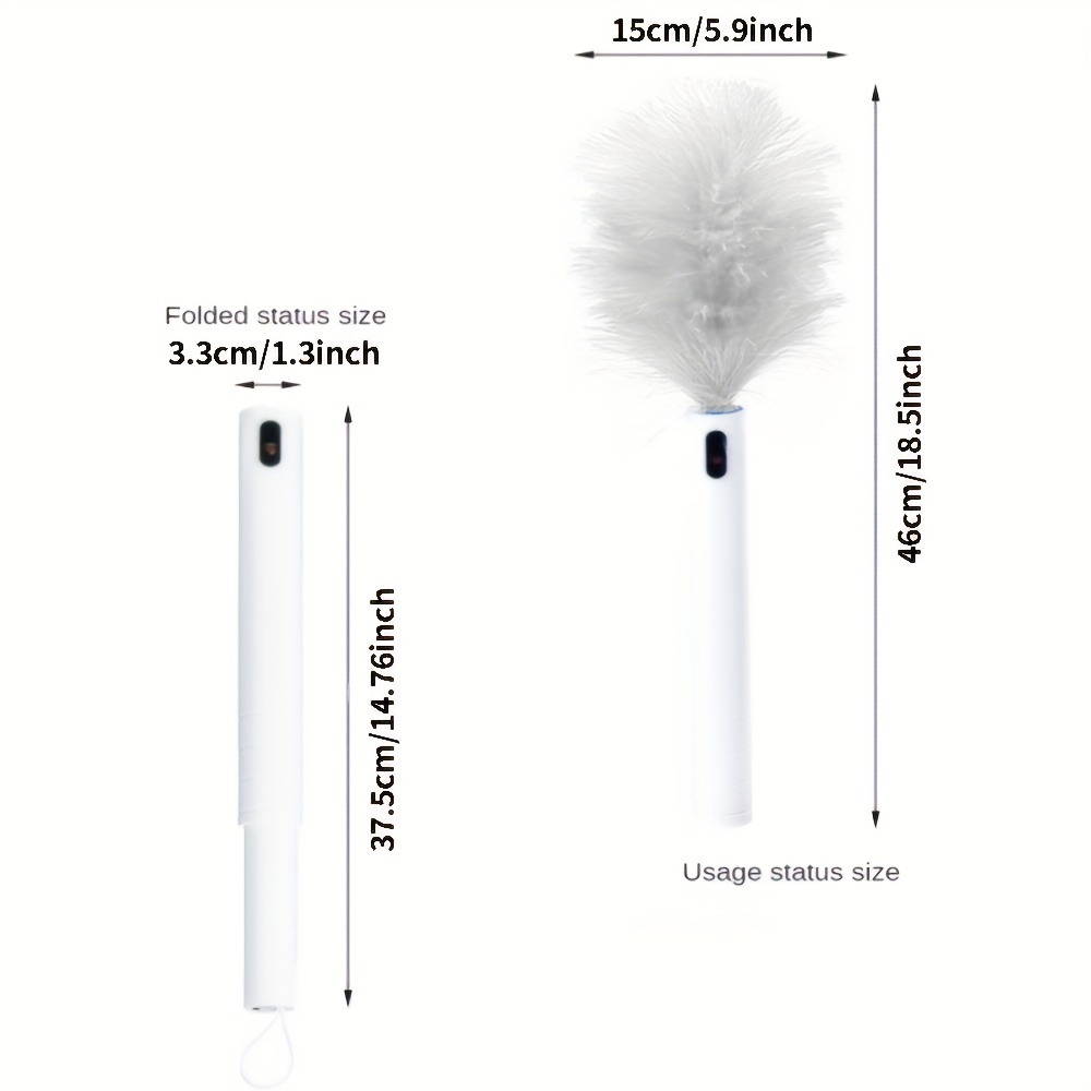 Handheld Battery Operated Electric Spin Duster Feather Duster Retractable  Microfiber Cleaning Brush H and Dust Duster Brush Dust Removal Tool with 2  Brush Head 