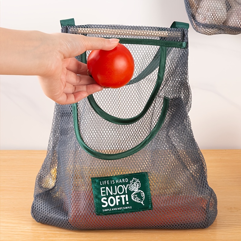 1pc/2pcs, Large Capacity Double Layer Hanging Mesh Storage Bag, Reusable  Bags, Fruit And Vegetable Bags - Yahoo Shopping