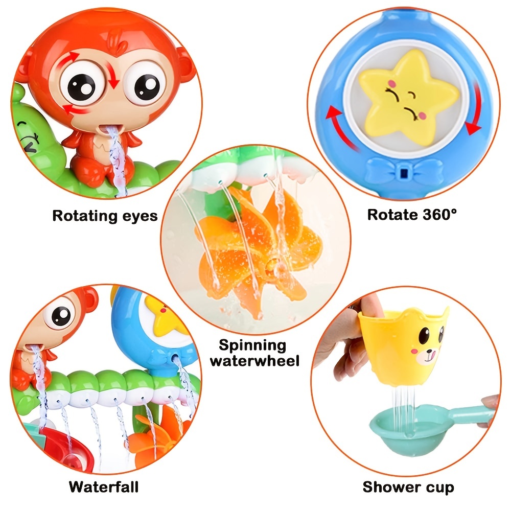 Bath Toys, Baby Bath Toys for Toddlers 1-3, Mold Free Bath Toys for Kids  Ages 4-8 & Toddlers 3-4 Years, Funny Wind Up Swimming Bath Toy, Infant  Dolphin Bath Tub Toy 