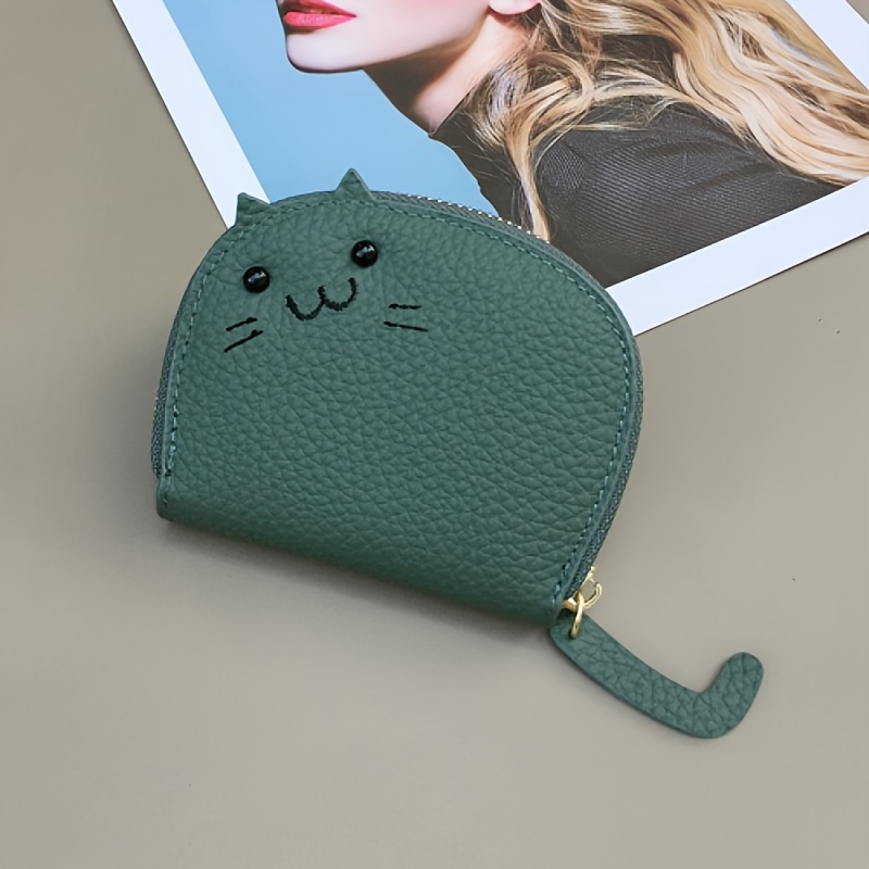 Girls Pu Leather Coin purse Women Small wallet zipper Pouch Kawaii Mini  Coin Bag Cards Holder Cute ladies Handbag