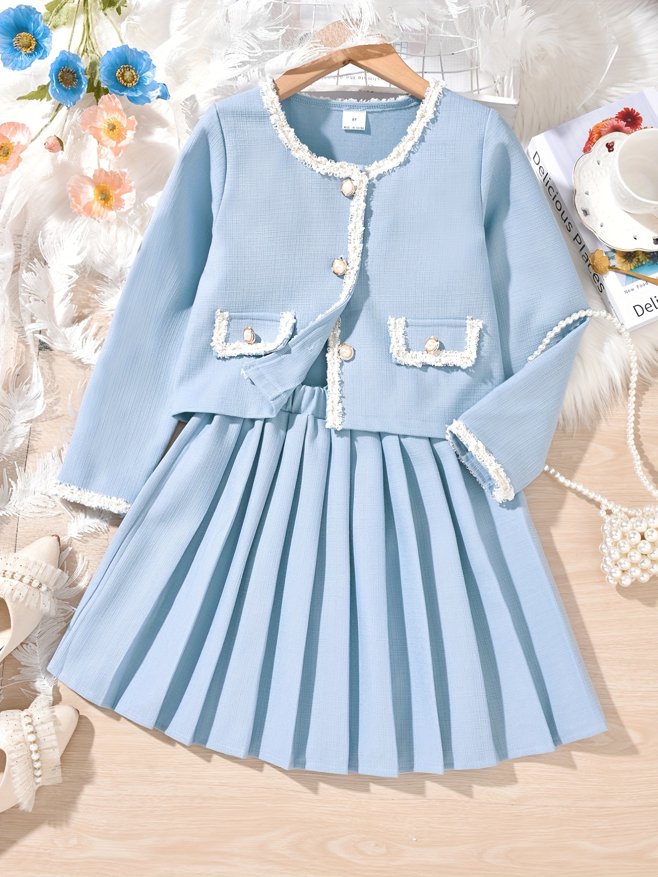 Falda Azul Cielo Para Niñas