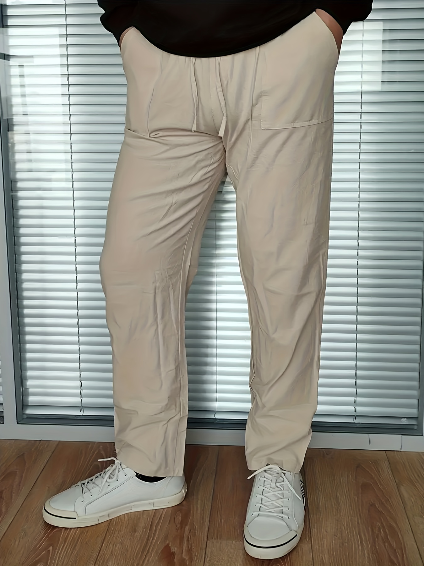 Plus Size Men's Cargo Pants Oversized Solid Cargo Pants With - Temu