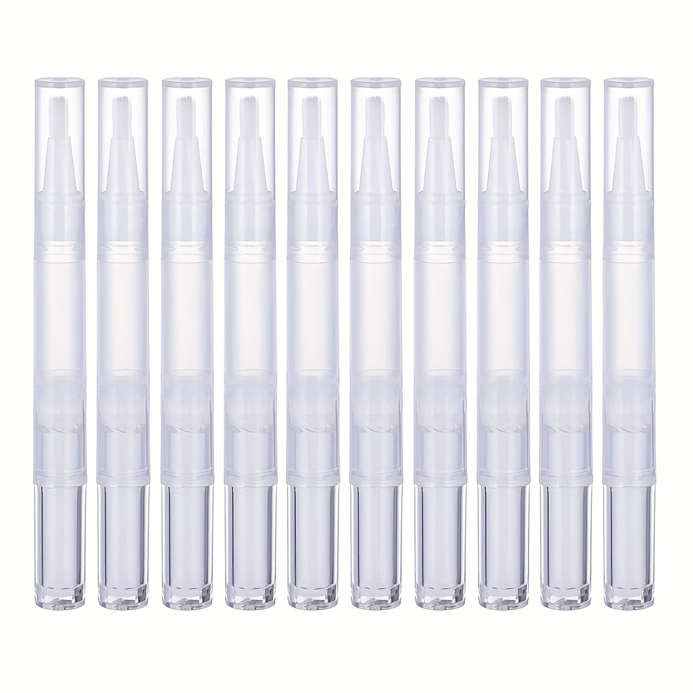 

6 Pack 3ml Empty Cuticle Oil Twist Pen Brush Refillable Cuticle Nail Essential Oil Dispenser Cosmetic Lip Gloss Containers Liquid Tube