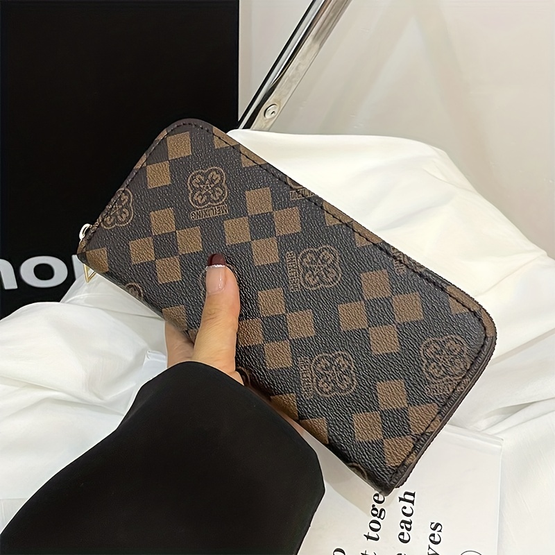 Vintage Geometric Print Long Wallet Zipper Around Credit Card Holder Womens  Fashion Clutch Coin Purse - Bags & Luggage - Temu