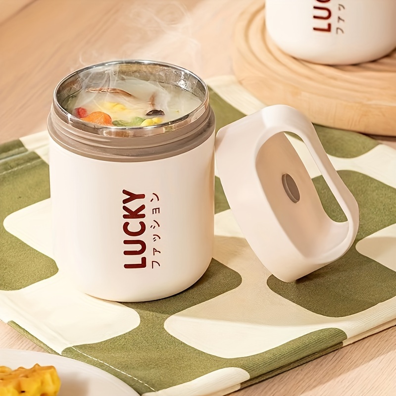 Portable Stainless Steel Soup Cup Food Containers Cute - Temu