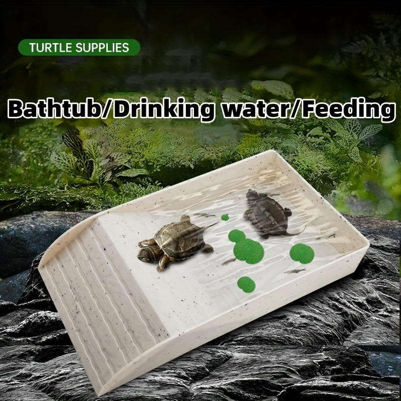 Large Turtle Bathtub Sun Terrace Reptile Lizard Climbing Basin