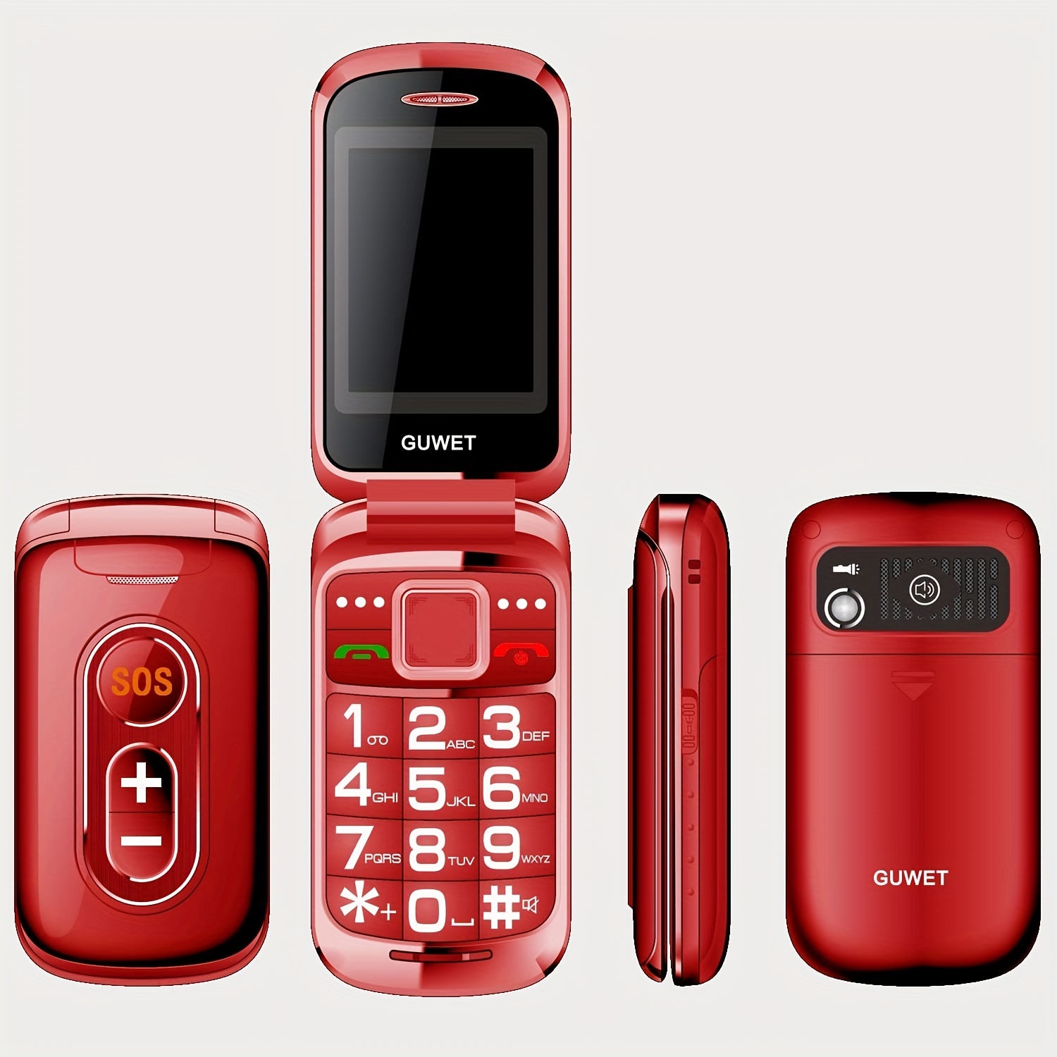 Teléfono celular para personas mayores, teléfono básico desbloqueado para  personas mayores, con pantalla de 2.4 pulgadas, alto volumen, botón SOS