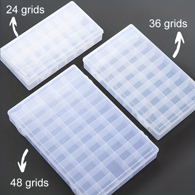 24/36/48 Cuadrículas Caja Organizadora Grande Plástico - Temu