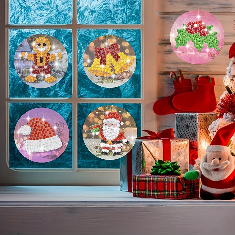 12pcs Christmas Diamond Art Sealing Stickers Kit
