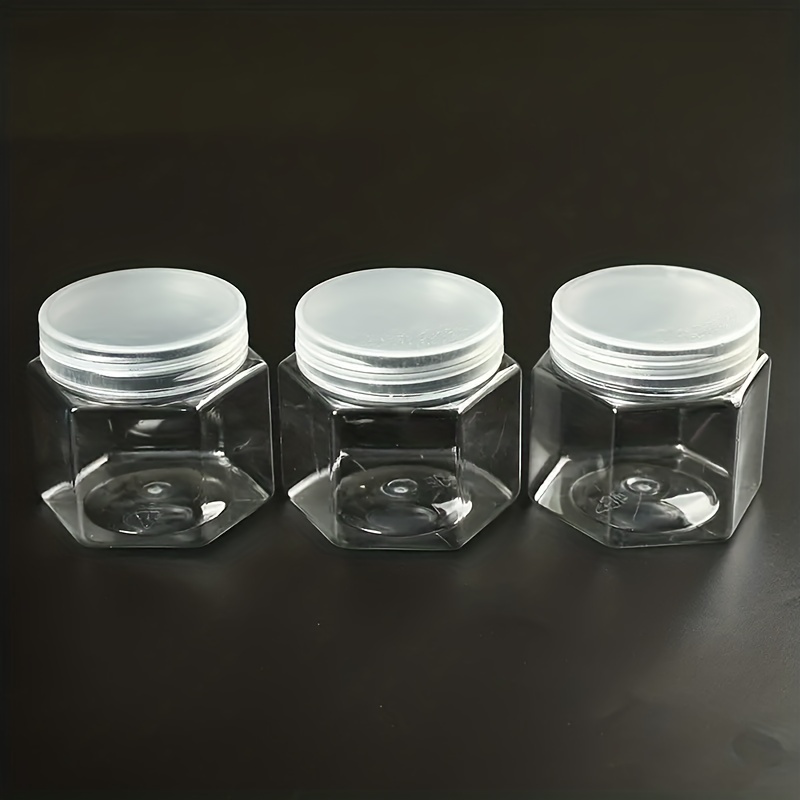 Clear Plastic Jars With Lids Round Jars For Slime Storage - Temu