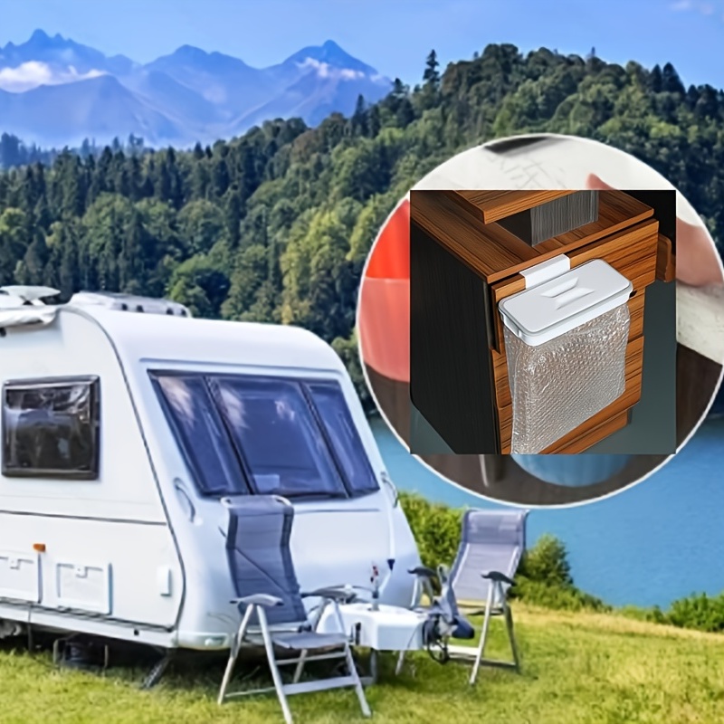 Organize Kitchen Stylish Garbage Bag Holder Hook Door Temu