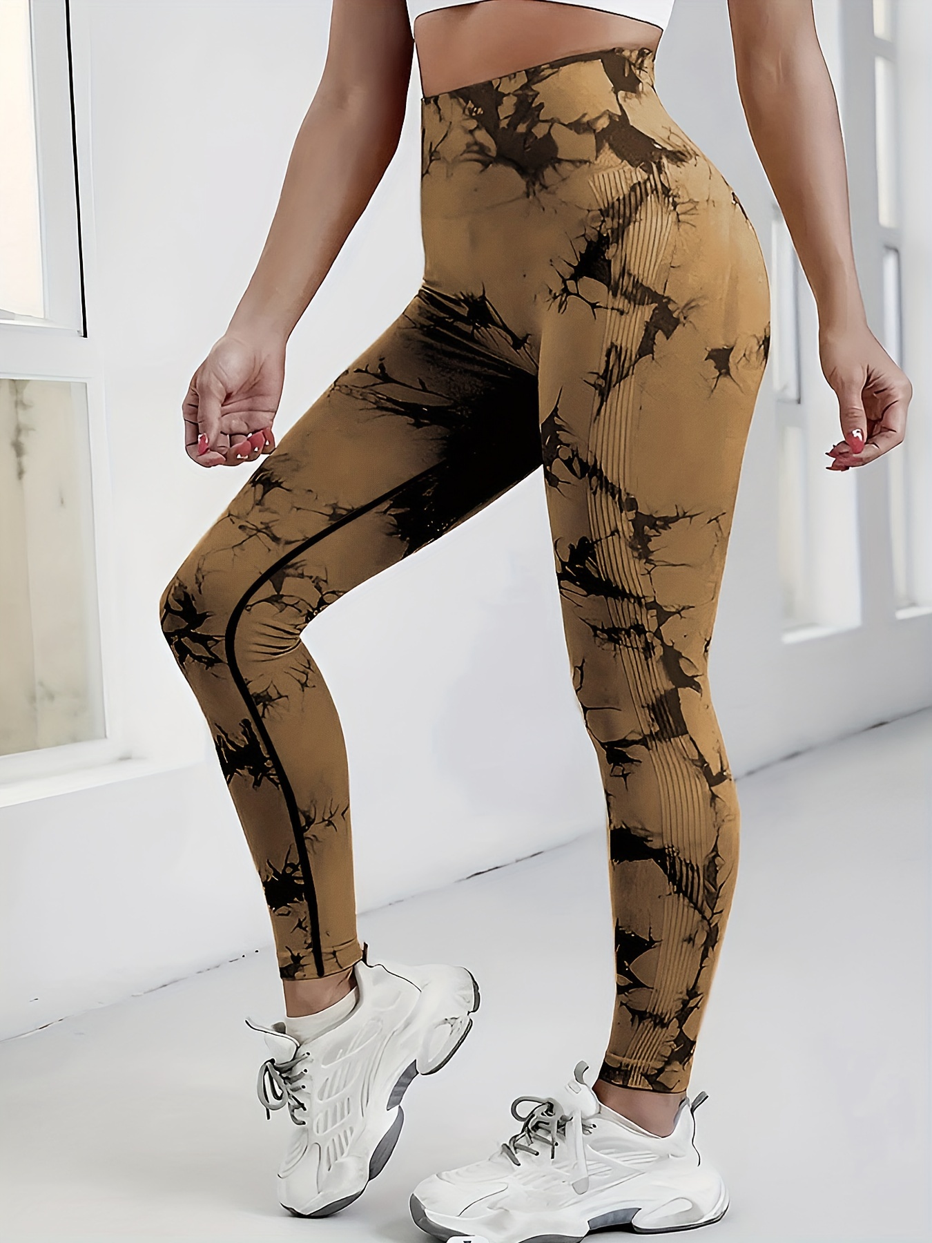 Tie Dye Hollow Out Woman's Sports Leggings Fitness Elastic Yoga Pants –  Pulso Pro+