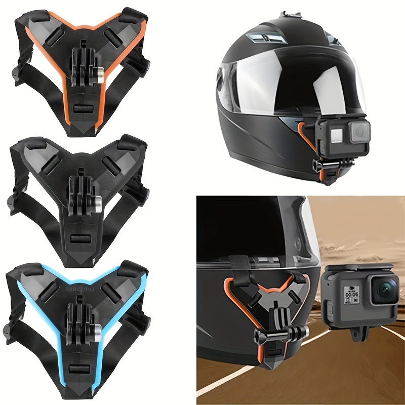 Support de menton pour casque de moto, accessoires de caméra d'action et de  sport GoPro - Équipement moto