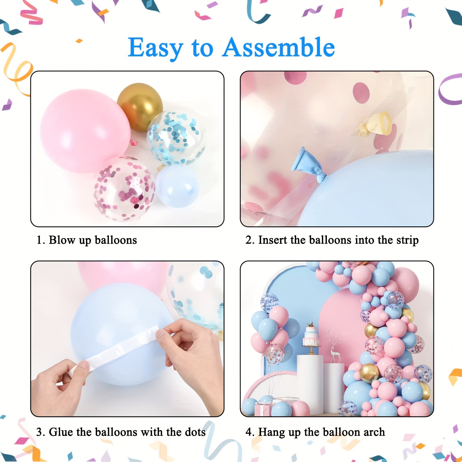 107 PEZZI GENDER Reveal Party Kit, Baby Shower Decorazioni Con