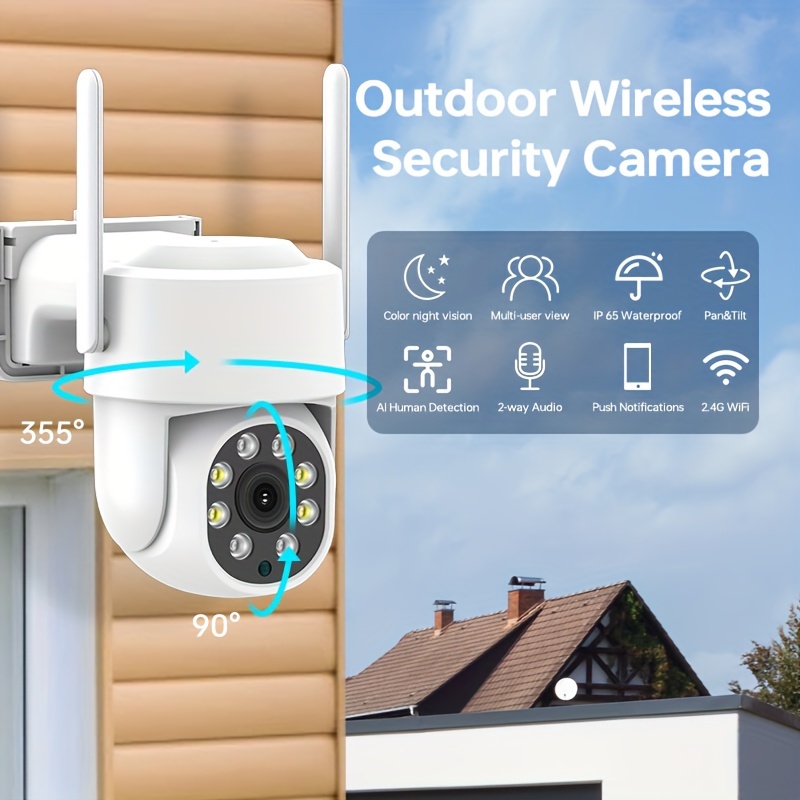 Imou Cámara de seguridad para interiores 2K WiFi para seguridad del hogar,  cámara de vigilancia de 4MP con visión nocturna, visión de 360° con
