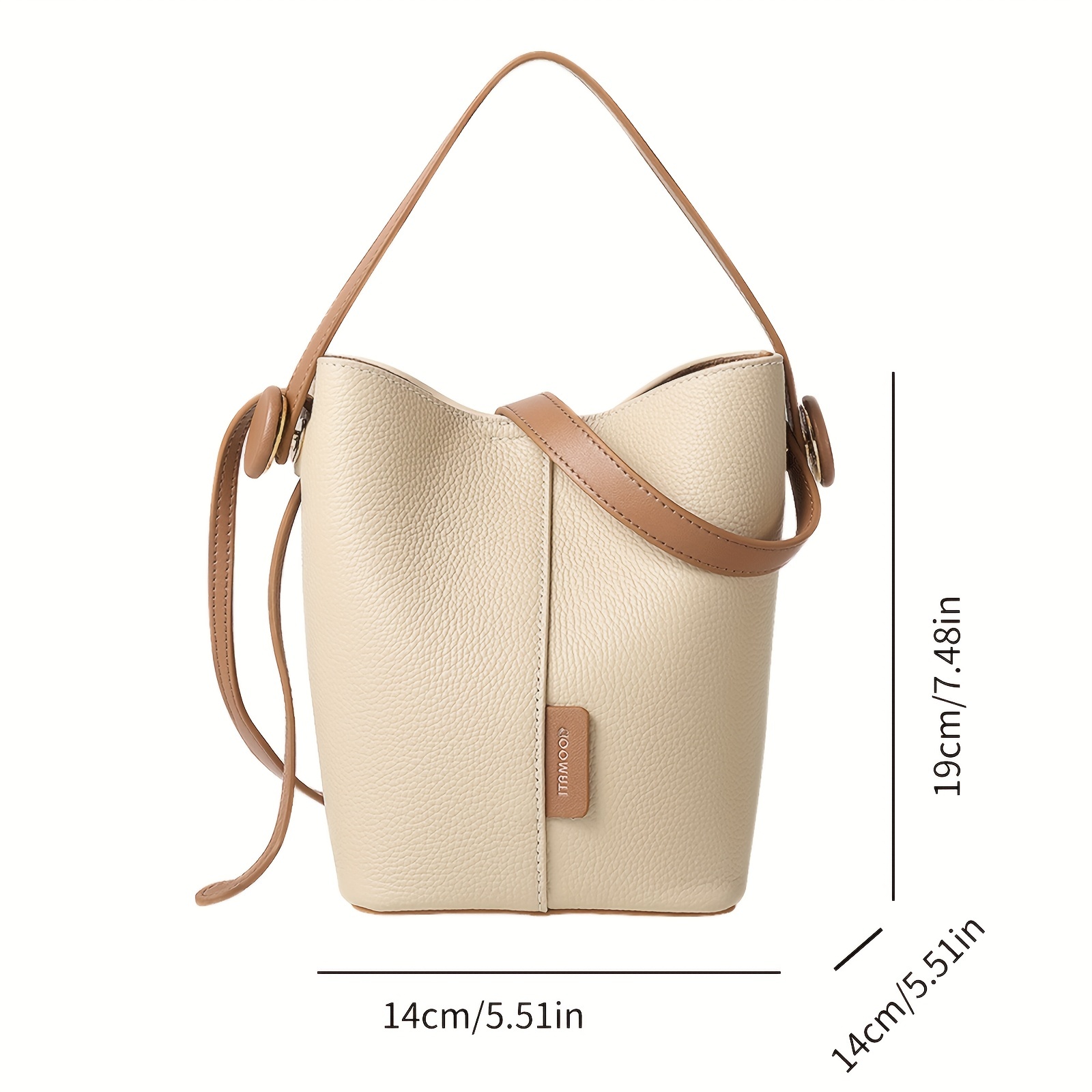 Leather Bucket Bag for Women Stylish Everyday Leather 